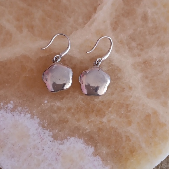 Silver Tone French Wire Dangle Earrings - Picture 5 of 7